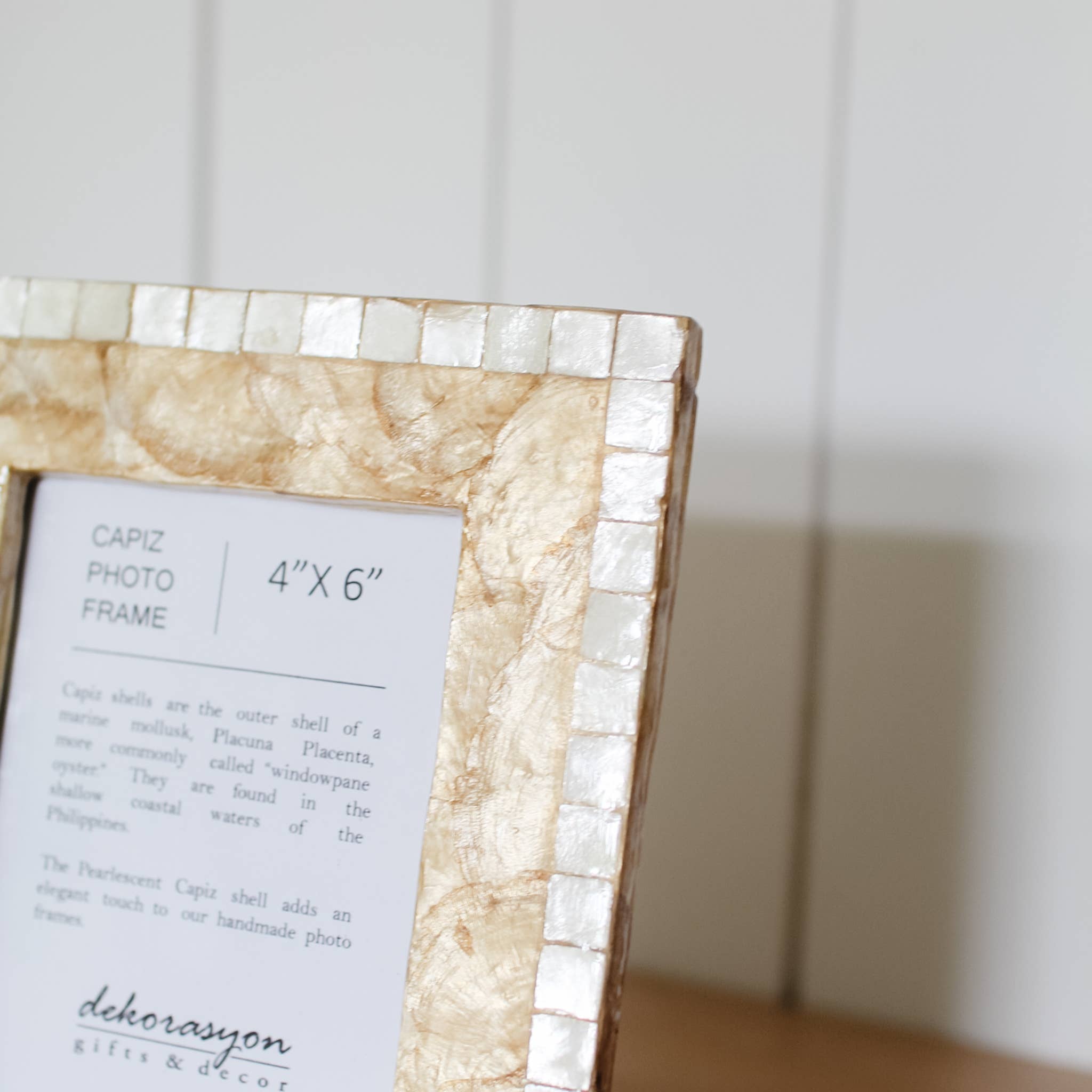 Dekorasyon Gifts  Decor – wholesale Picture frame – 4" x 6" Capiz Mosaic Photo Frame2