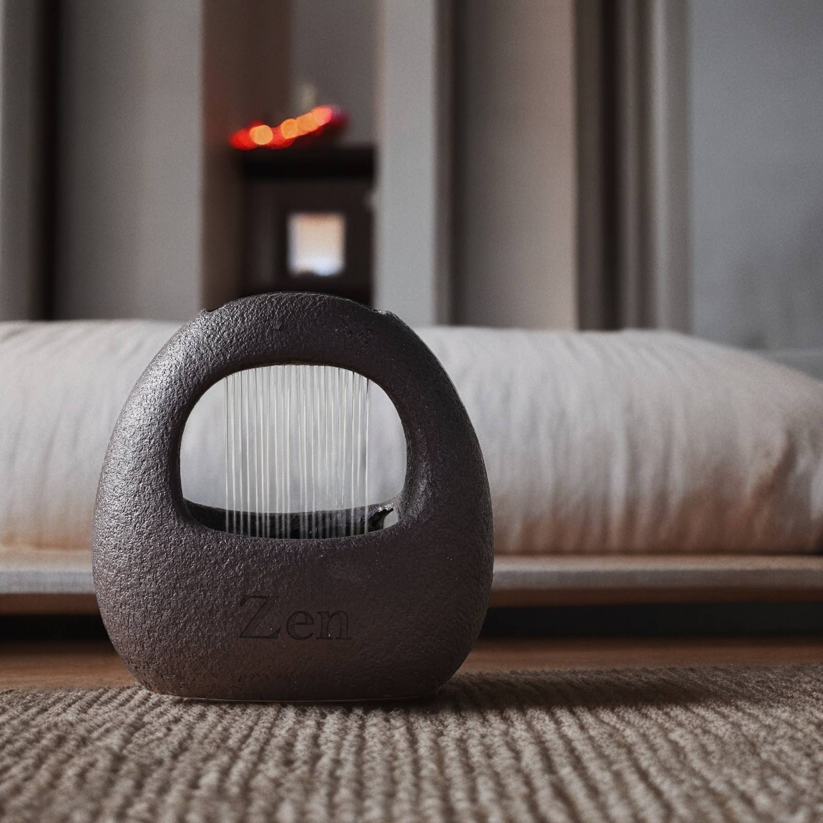 Zen'Arôme – Objeto de mesa decorativo por atacado – Fonte de Água Cesta - Estilo Moderno com Iluminação Colorida7