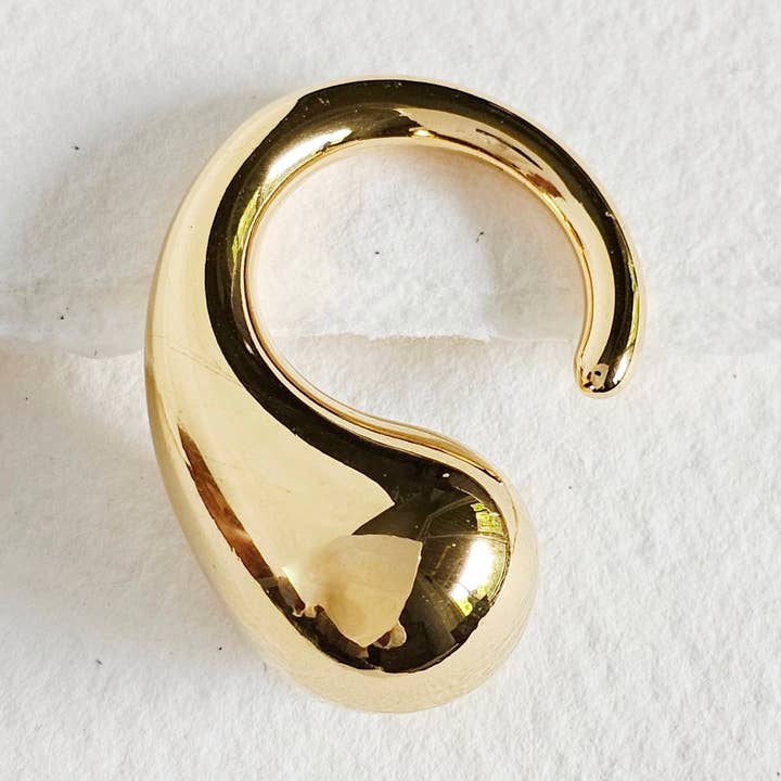 18k gold plated Modern wrap single orb chunky bold ring for wholesale by Bisjoux