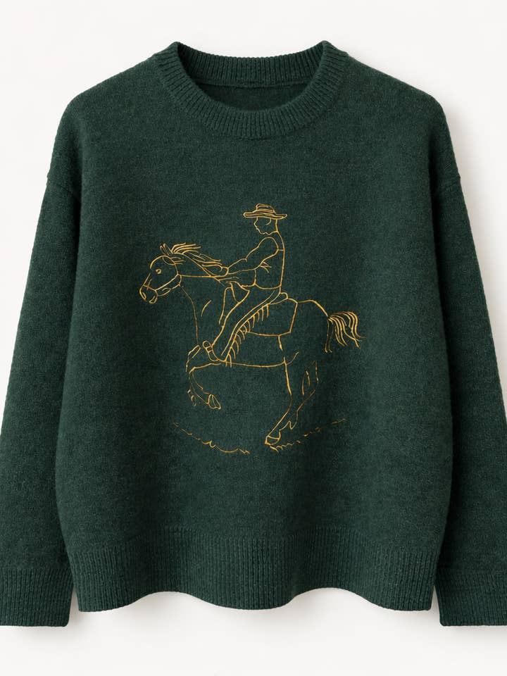 Bridle Up Rider Sweater (Green) for wholesale by Bridle Up Hope Shop