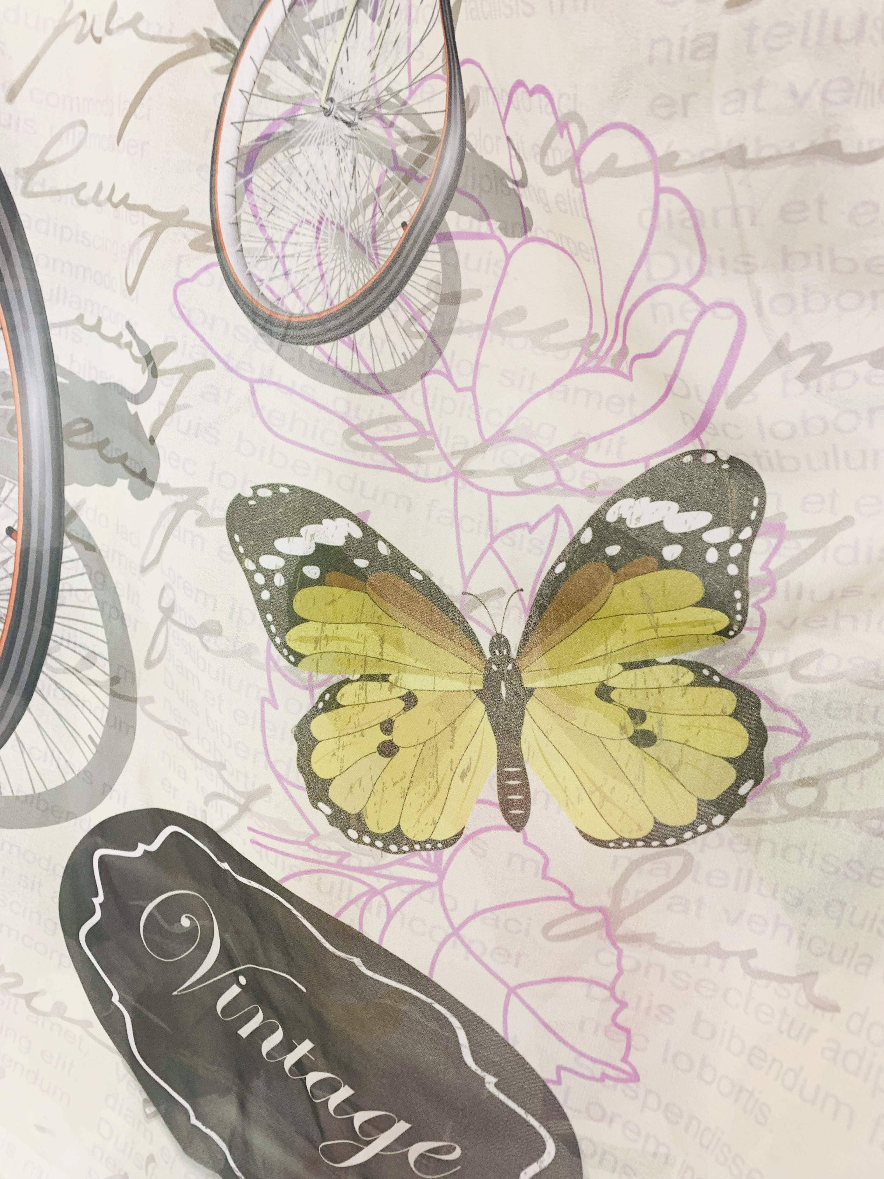 JC Sunny Fashion - Vente Kimono – femme - JC070934 Kimono vintage pour vélo et oiseaux1