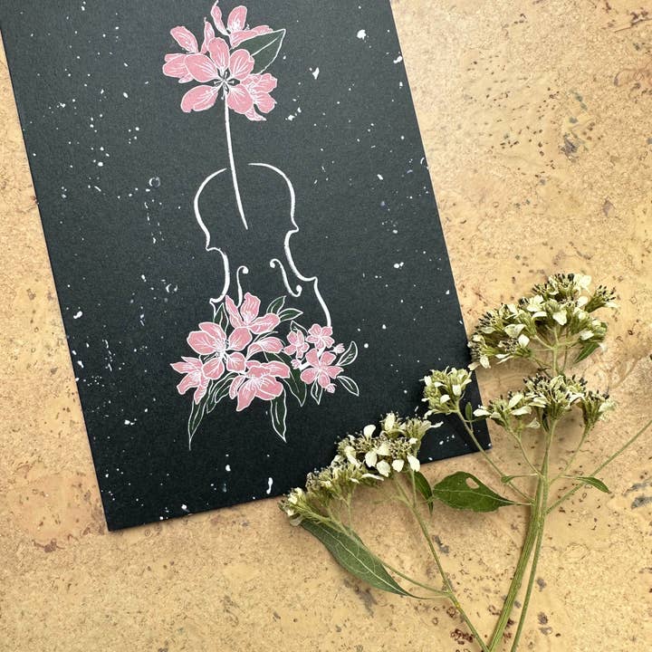 AVIVA TU LLC - Wholesale Stationery/Notecard Set - Notecards-Botanical Music Instruments3