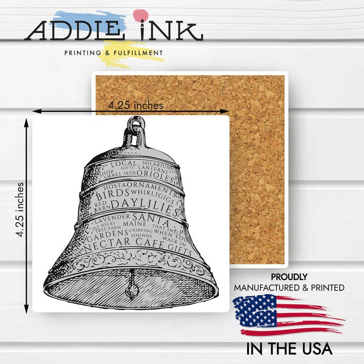 ADDLE iNK - Wholesale Coasters - Custom Printed Square Absorbent Stoneware Coaster2