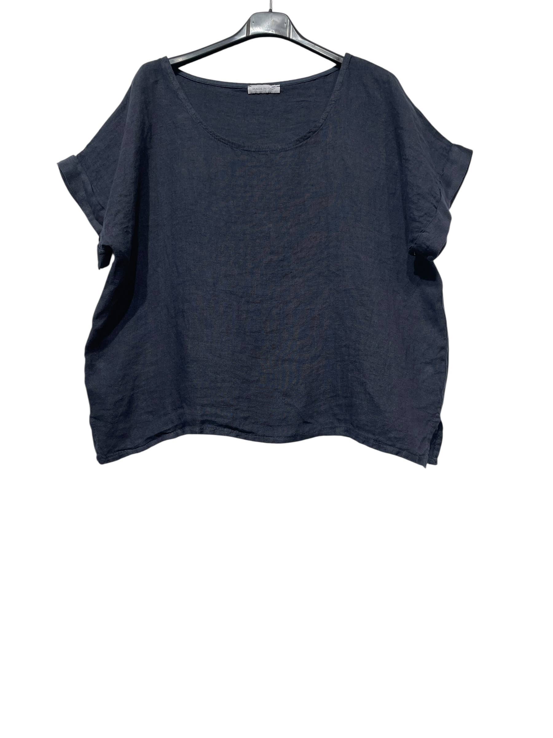 LINEN & COTTON HOUSE – T-shirt – Mulher por atacado – TOP UNI EM LIN 0133214