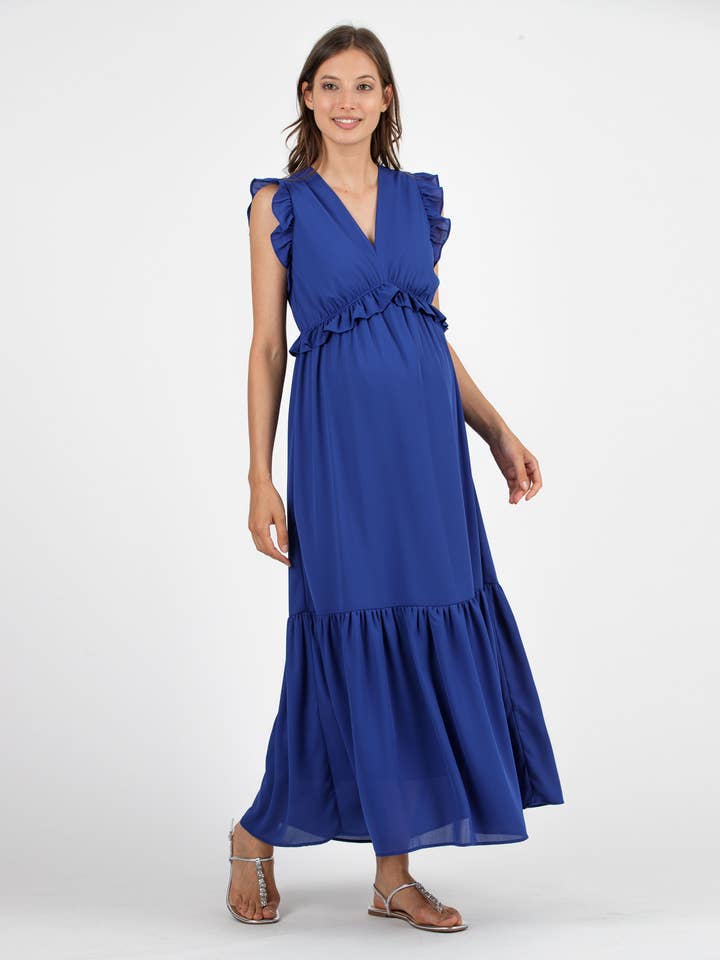 GEORGINA MAXI - maternity dress for wholesale by ATTESA Maternity by Vittorio Martinelli srl