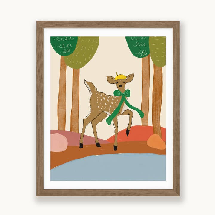 Deer with Beret for wholesale by Ania Greta Studio