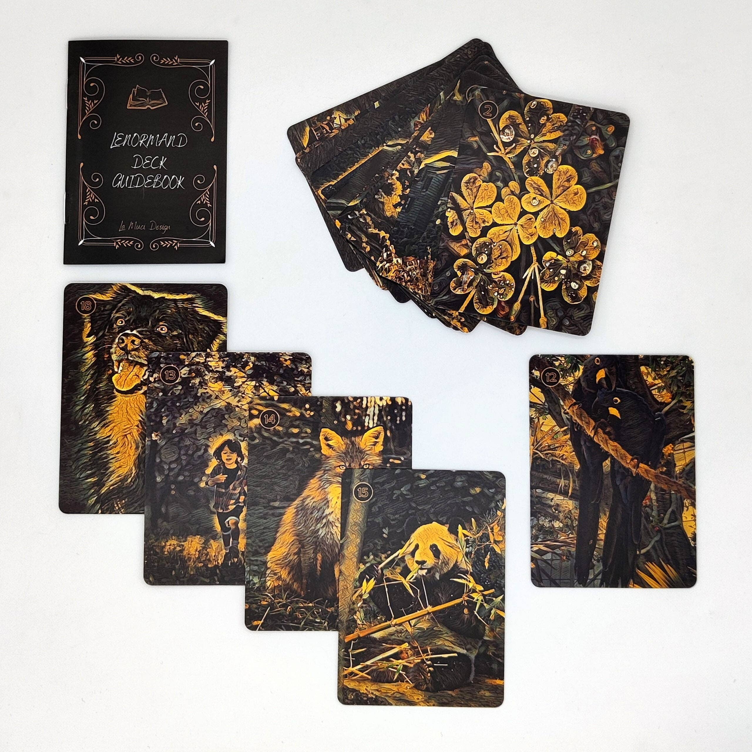 LA MUCI DESIGN - Wholesale Tarot Cards - Dreaming Lenormand Deck – 36-Card Gold Foil Divination Set5