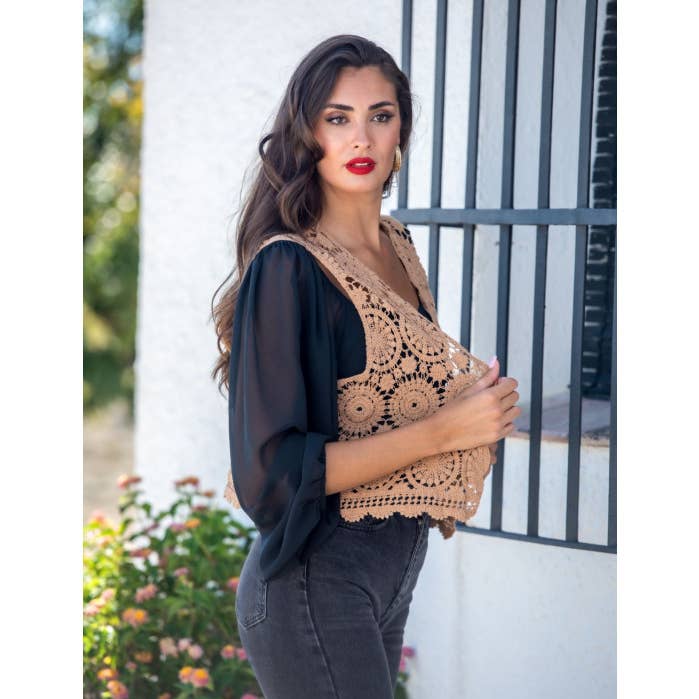 GILET SUNSET & MOON TARIFA TOSTADO per la vendita all'ingrosso da parte di Káhyra