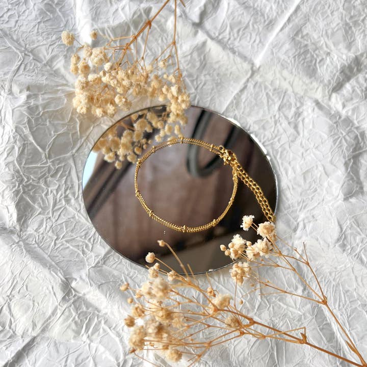 Rossie Jewellery – wholesale Link & chain bracelet – 14k Gold Filled Minimalist Satellite Chain Bracelet2