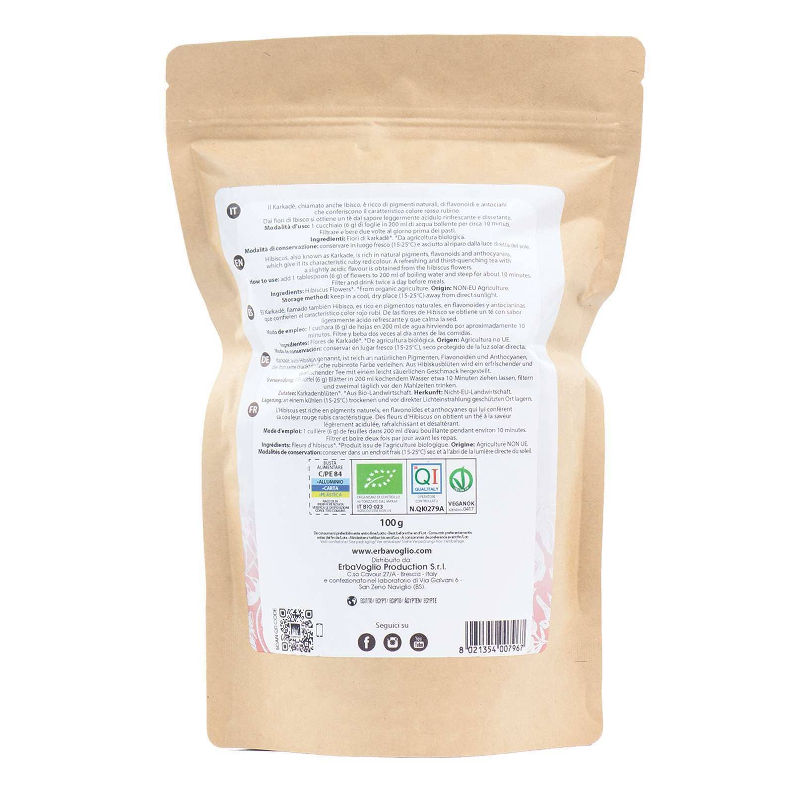 Erbavoglio - Wholesale Health/Detox Tea - Organic Karkadè Flowers1