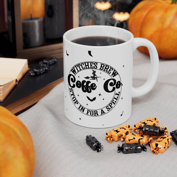 Witches Need Coffee Mug, Spooky Halloween Coffee Mug for wholesale by NVC Ecommerce LLC