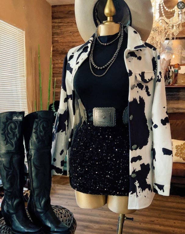 SALINA TRADING INC - Wholesale Coat - Women's - Women Casual Western Printed Lapel Long Sleeve Coat0