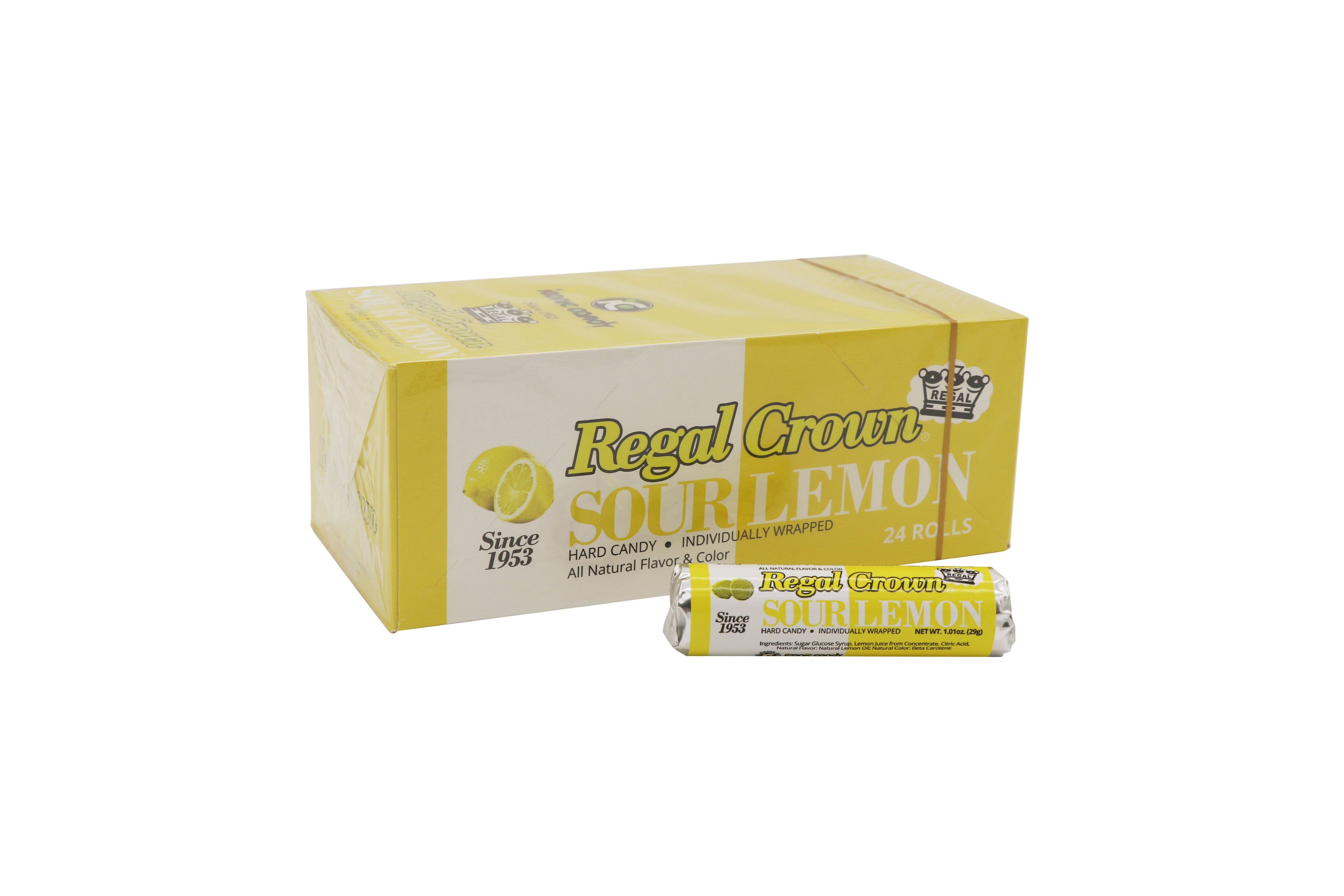 Grandpa Joe's Candy Shop - Wholesale Boiled sweets - Regal Crown Sour Lemon Candy, 24ct
