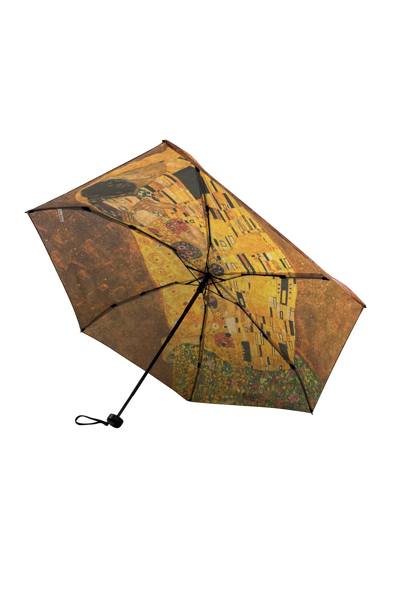 Cream Klimt The Kiss Umbrella with Travel Case (Mini) for wholesale on Faire3