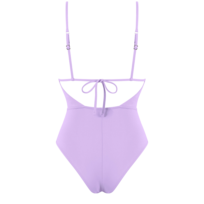 Chlamys Varia by MrMiss - Wholesale Swim Shorts - Women’s - Chlamys Varia Deep V one piece swimwear-Lavander1