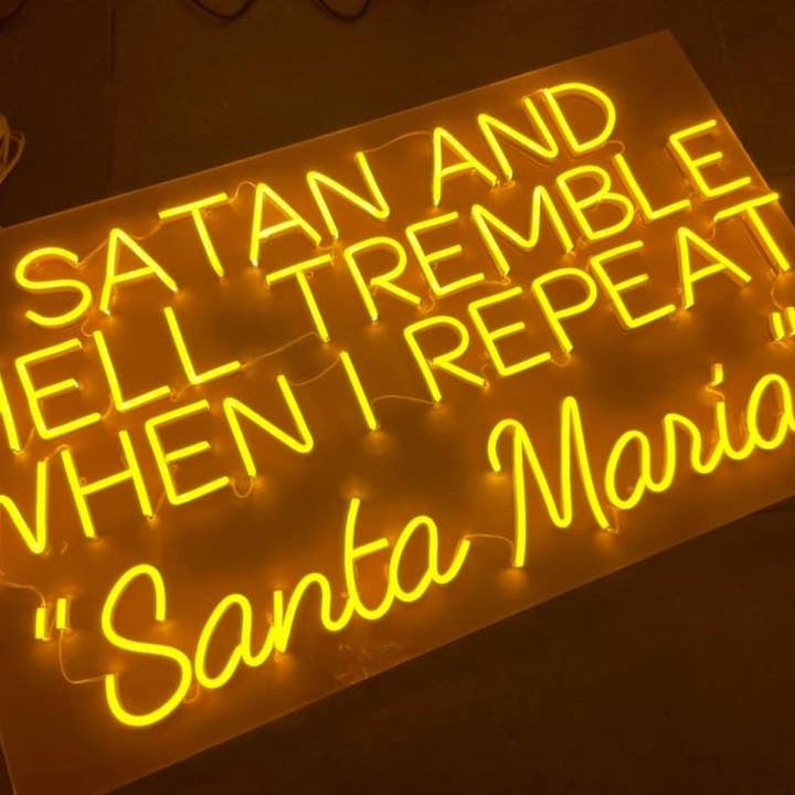 Satan and Hell Neon Sign for wholesale by Aoos Custom
