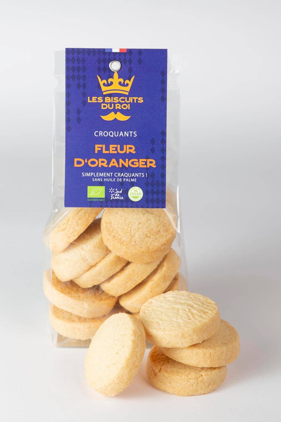 Les Biscuits du Roi – Cookie por atacado – Biscoito sabor flor de laranjeira em embalagem de 120 g0