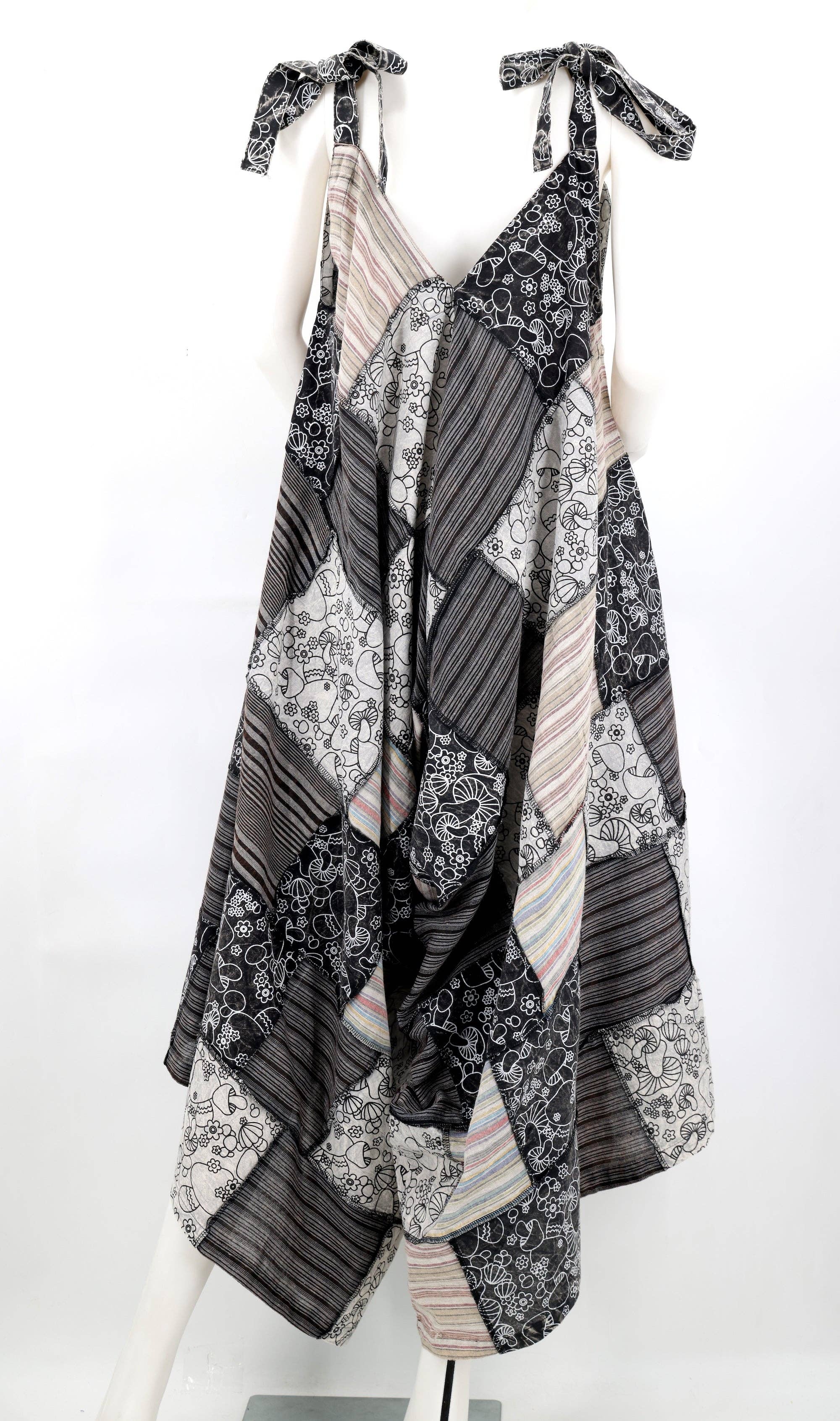 Himalaya Handmade - Wholesale Overalls - Women's - Cotton Hippie Handmade Patchwork Wide Leg Mushroom Print Bohemian Overalls4