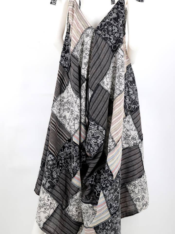 Himalaya Handmade - Wholesale Overalls - Women's - Cotton Hippie Handmade Patchwork Wide Leg Mushroom Print Bohemian Overalls4