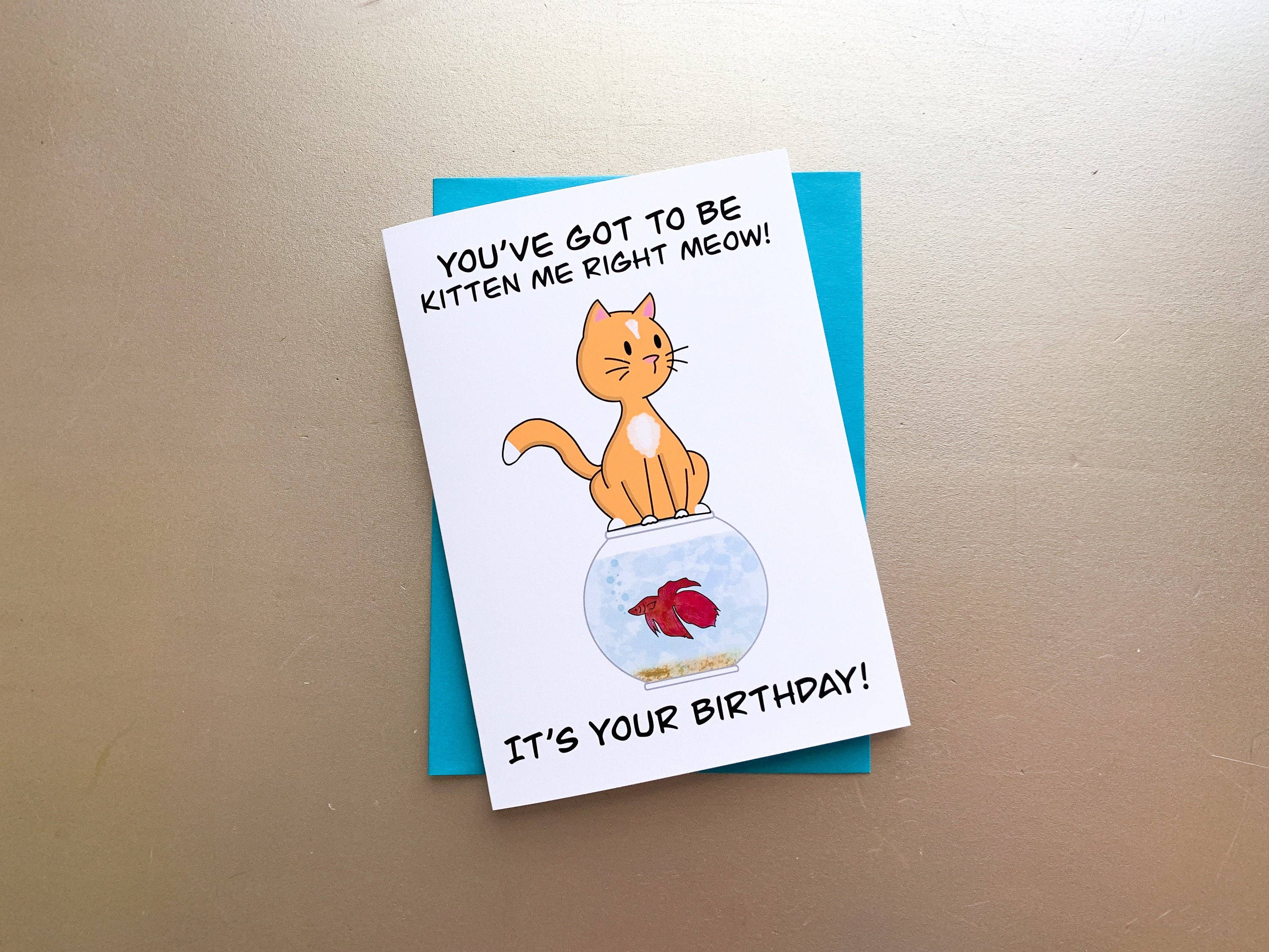 Stone Donut Design, LLC - Wholesale Birthday Card - You've Got to Be Kitten Me Pun Birthday Card8