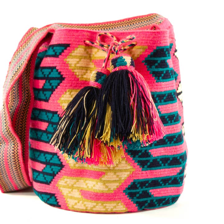 La Flor de Cali – Großhandel Umhängetasche - Damen – WAYUU BAG GOLDGARN
