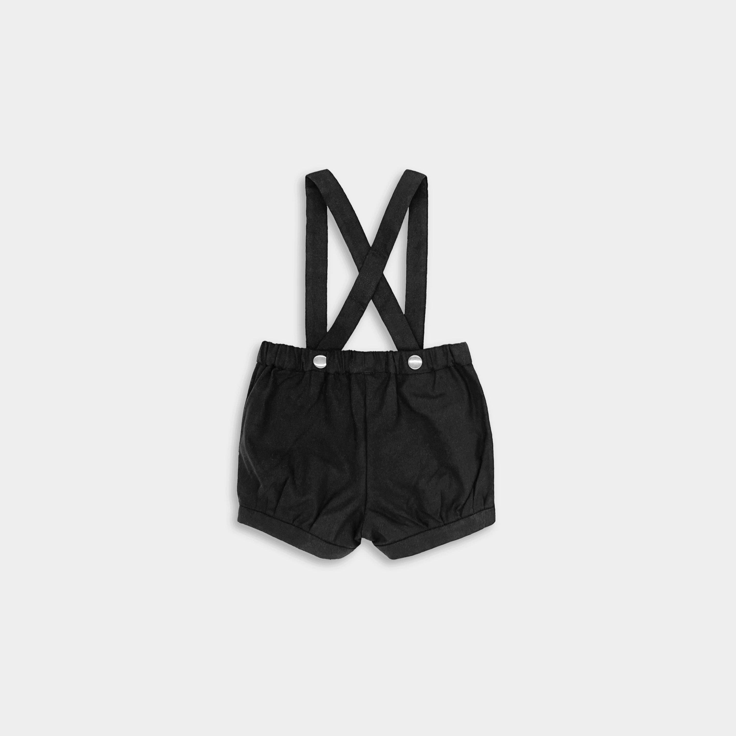 Lillies Dream - Wholesale Shorts - Kids - Black Suspender Shorts5