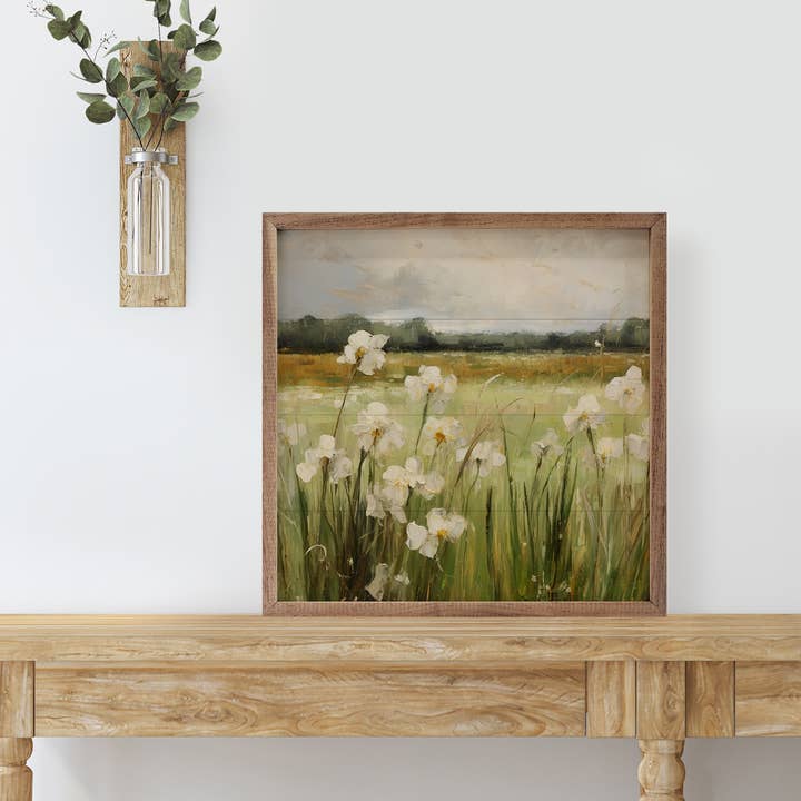 Kendrick Home - Wholesale Art Print - Wild White Irises By Gina Kelly