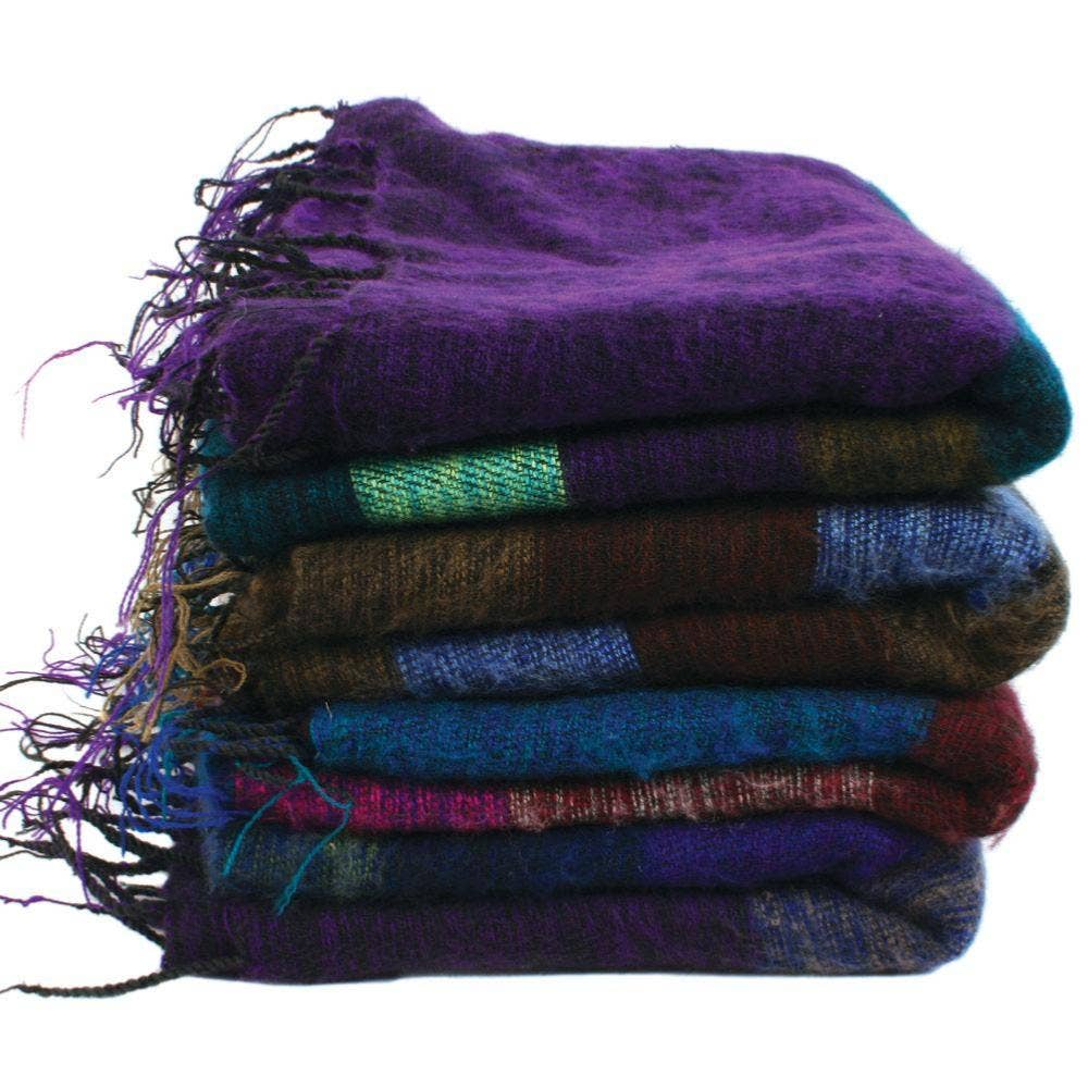 Shared Earth – wholesale Scarf – Women's – Shawl Mixed Textiles, 195 x 80cm Asstd Stripes0
