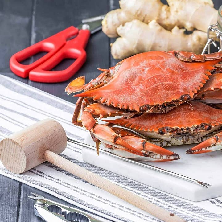 Fox Run Brands - Wholesale Kitchen Tool/Gadget - Nantucket Seafood Crab Mallet, Wood, 8" x 2.25" x 1.25"