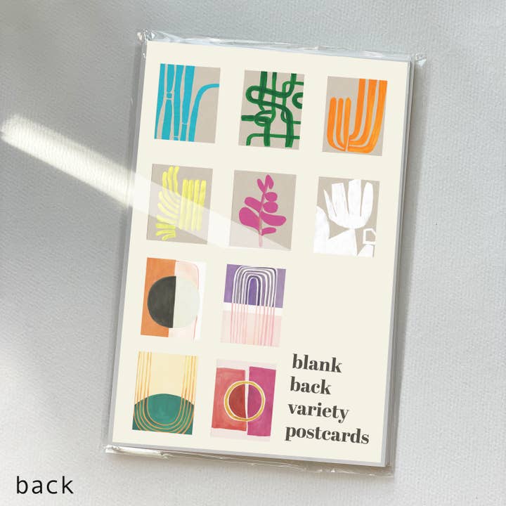 Honora Papers - Wholesale Postcard Set - Pack of 10 Midcentury Modern Abstract Colorful Postcards MCM4
