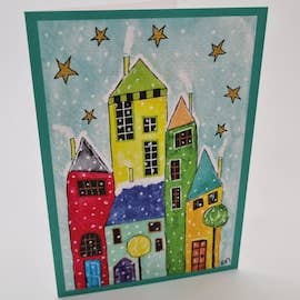 Biglietto di auguri piegato (soggetto n. 1391). Formato A6 per la vendita all'ingrosso da parte di CARD-ART