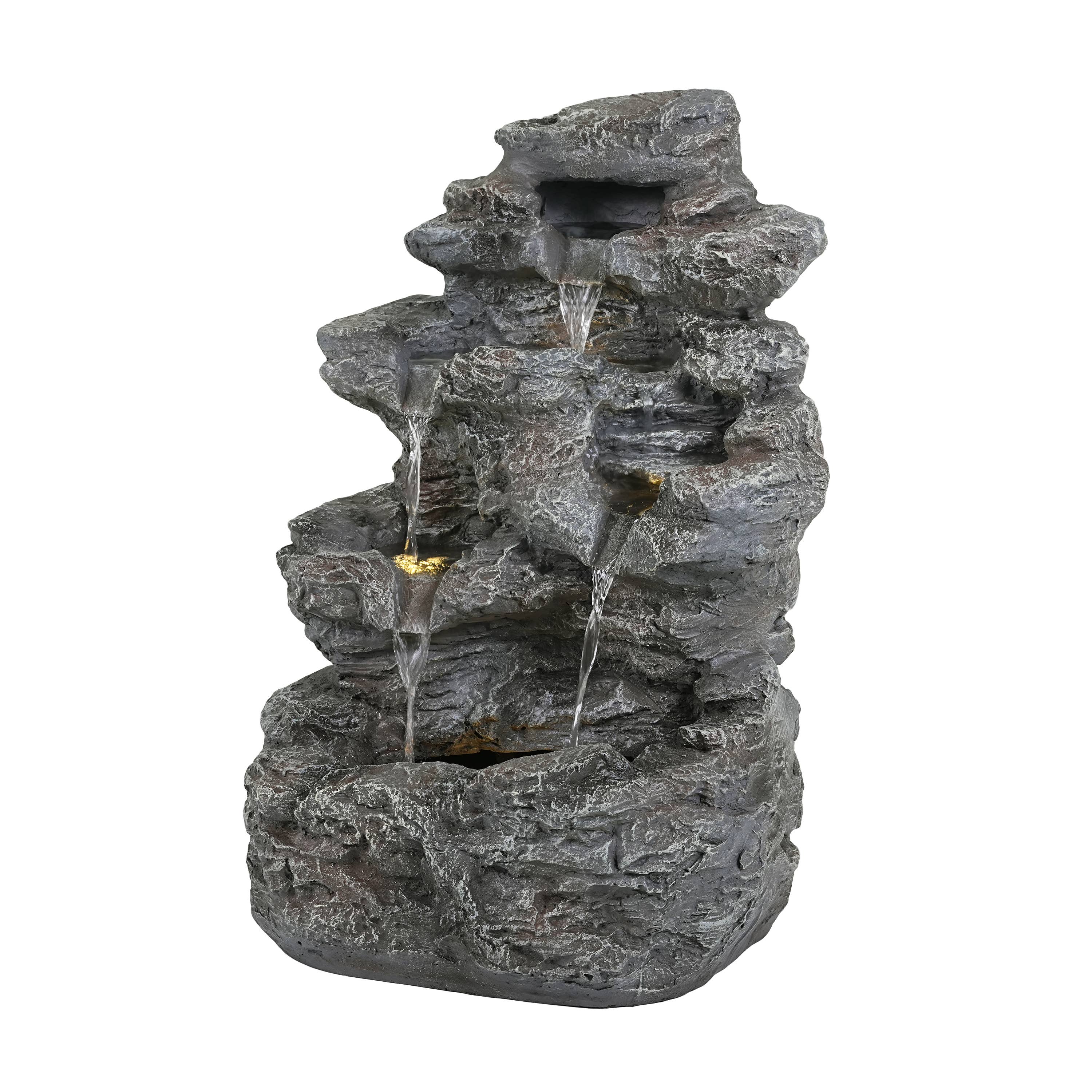 Paris Loft Inc - Wholesale Outdoor Ornament/Decor - Five-tiered concrete fountain, modern outdoor decoration4