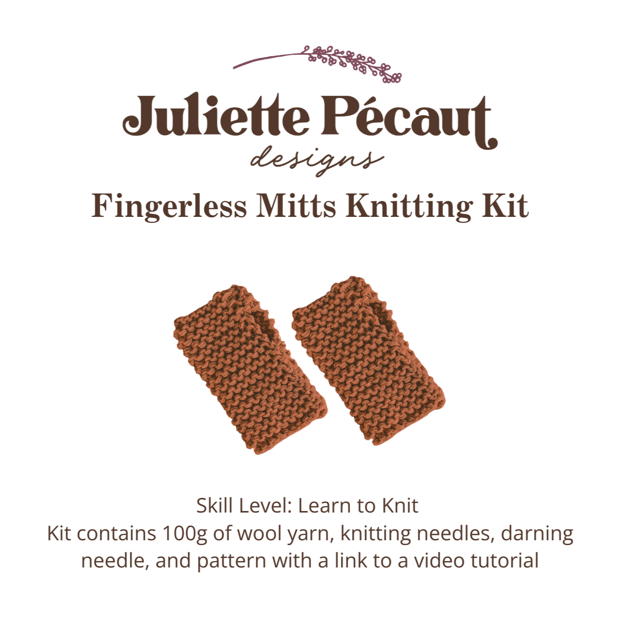 Juliette Pécaut Designs - Wholesale Knitting/Crochet Supplies - Learn to Knit Mitt Kit5