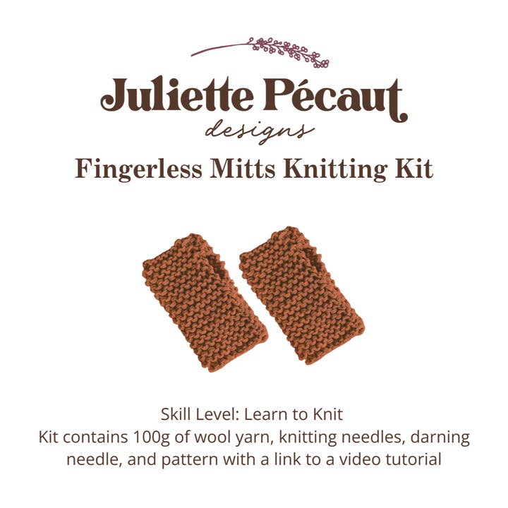 Juliette Pécaut Designs - Wholesale Knitting/Crochet Supplies - Learn to Knit Mitt Kit5