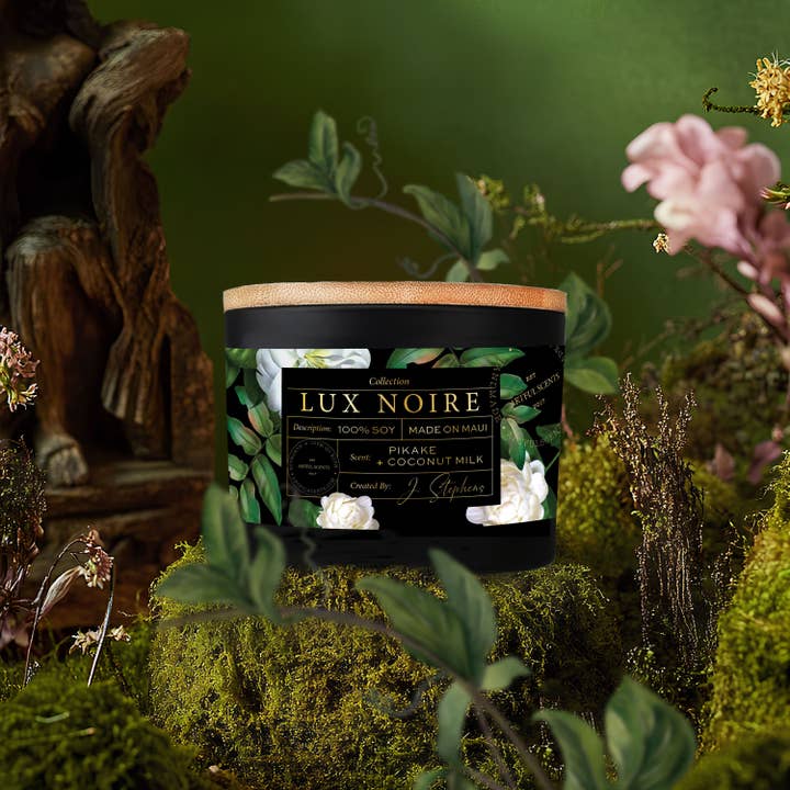 Artful Scents - Wholesale Jar/Filled Candle - Lux Noire - Pikake + Coconut Milk