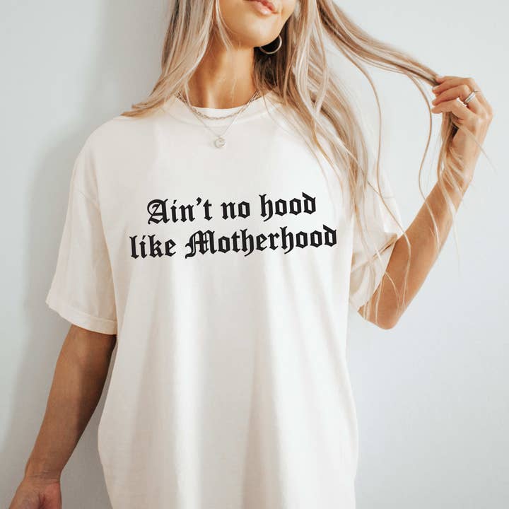 DTF TRANSFER - 111248 Ain't No Hood Like Motherhood for wholesale by dBoldTees & DTF Transfers