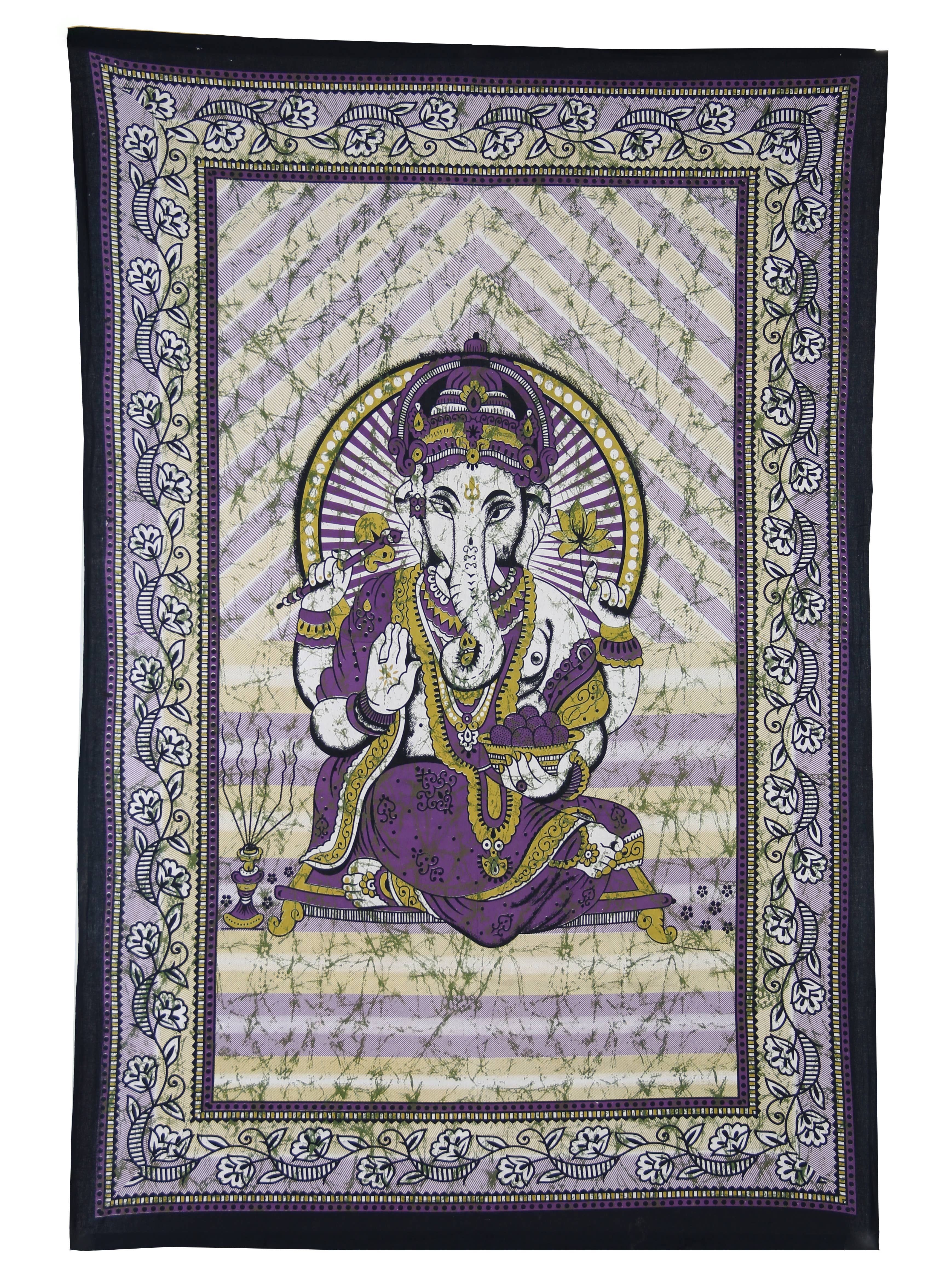 Lungta Imports - Wholesale Tapestry/Textile - Ganesha Ganesh Ganpati Tapestry Wall Hanging Decor6