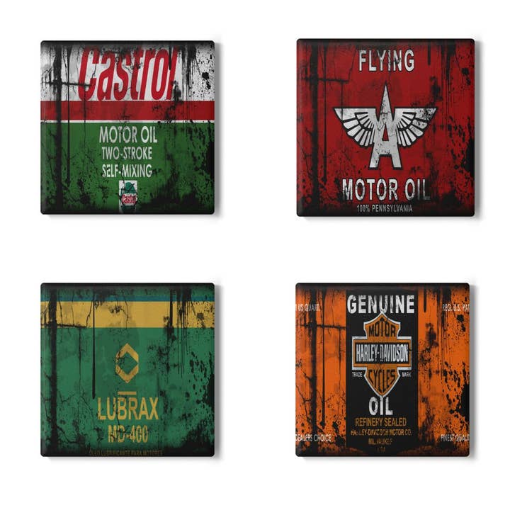 Miss Crabtree - Wholesale Coasters - Sinclair Oil Can Ceramic Coaster | Non-Slip Cork | Man Cave3