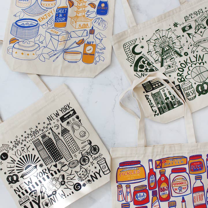 Calhoun & Co. - Wholesale Tote Bag - Unisex - Brooklyn Canvas Tote Bag with Zipper Closure8