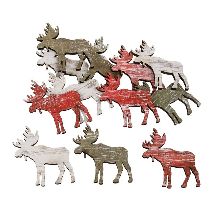 Rustic Print Moose Bowl Fillers Red/Green/White 12 per box for wholesale by Bright Ideas