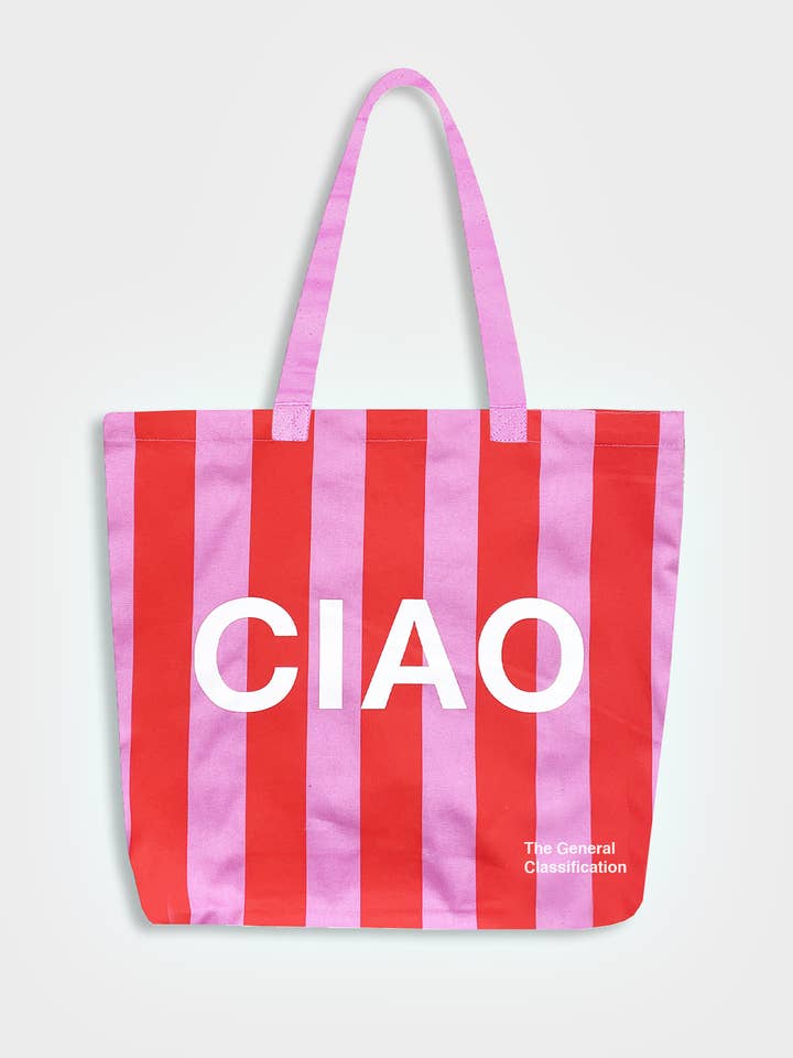 Ciao Tote Tas Roze & Rode Streep voor wholesale door The General Classification