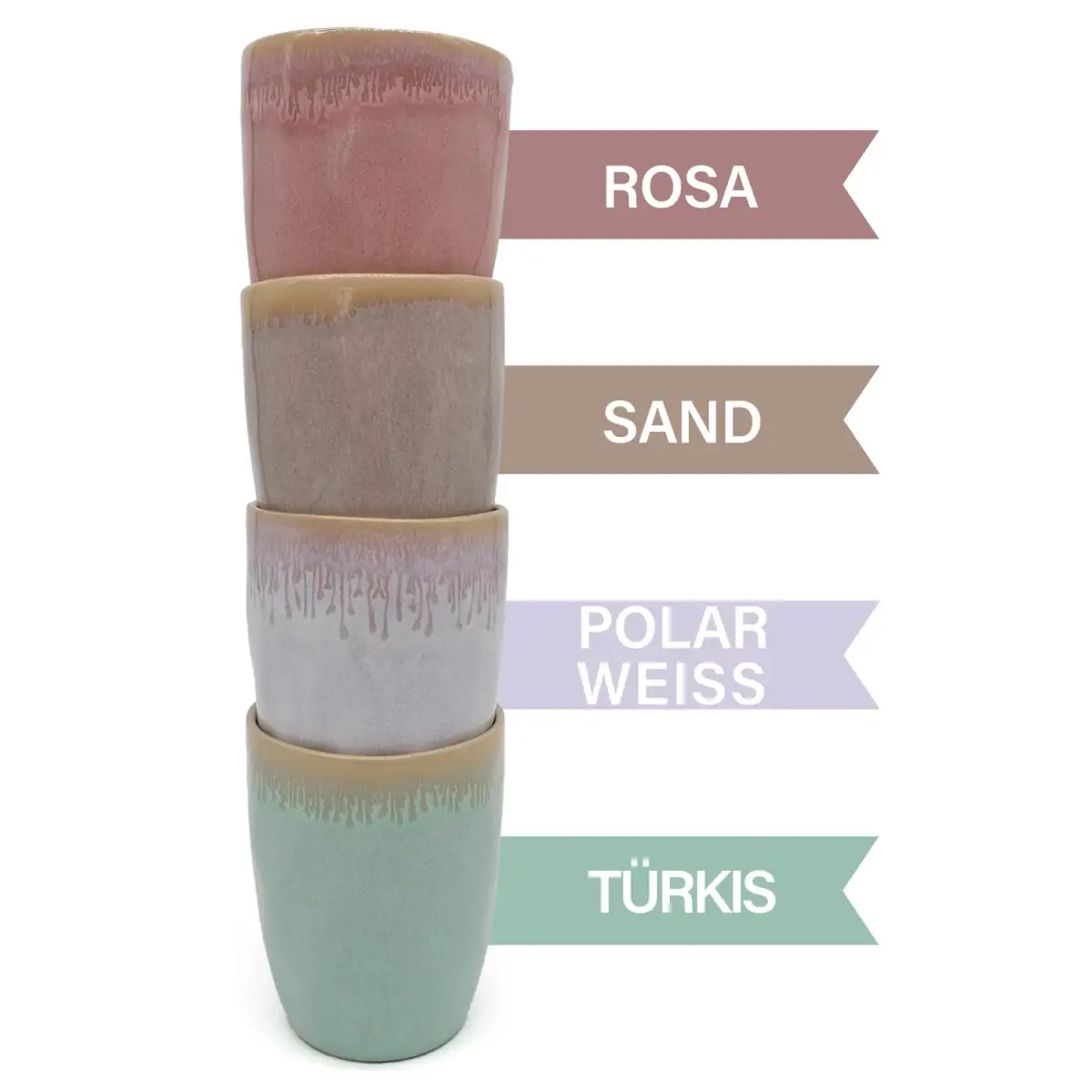 Mea-Living – Großhandel Kaffeebecher – Stoneware Becher türkis2