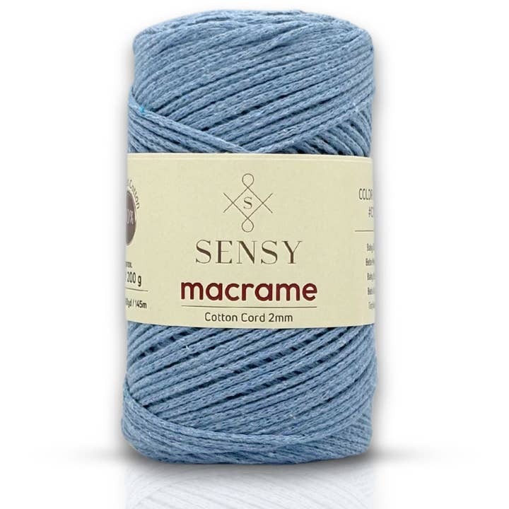 Sensy - Wholesale Yarn - Sensy Premium 2mm - 160 yards 100% Recycled Cotton Macrame Cord