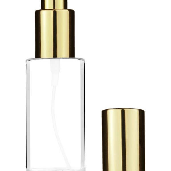 Best Bottles - Wholesale Spray Bottle - Cylinder Clear Bottle with Spray Pump-25ml(Multiple Caps)6