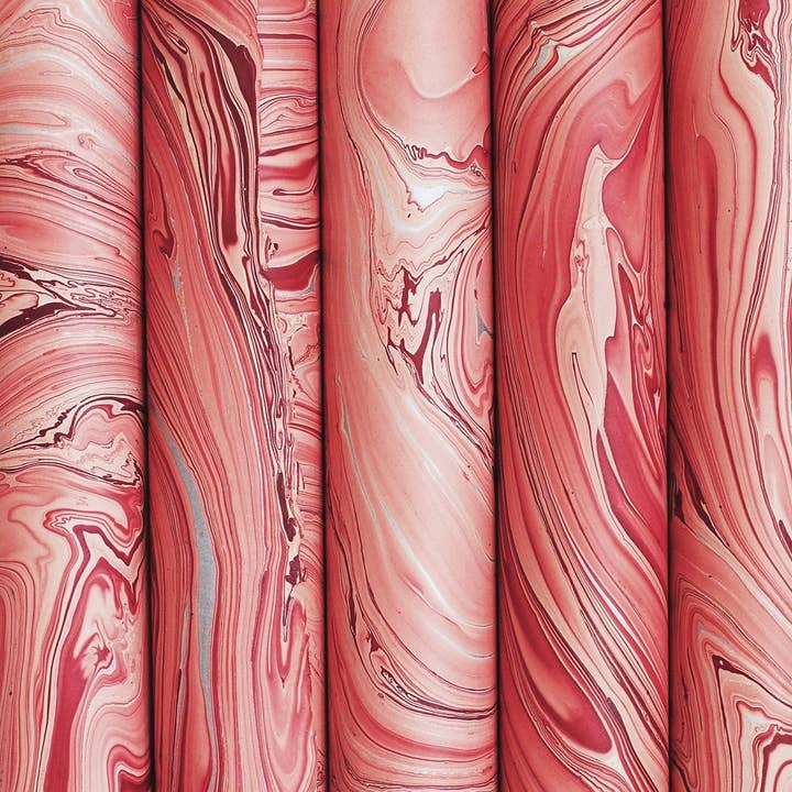 Sustain & Heal – wholesale Stationery/notecard set – Red Marble Sheet #164