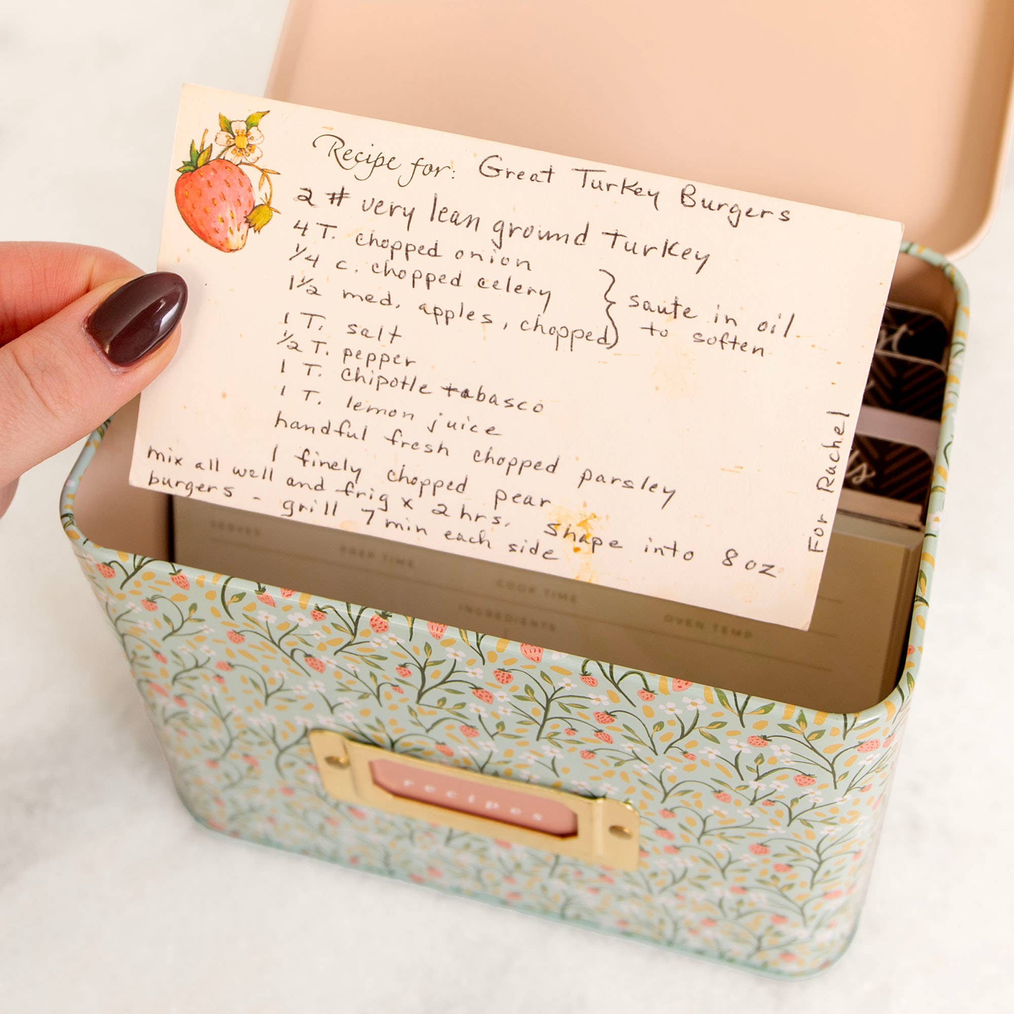 1canoe2 | One Canoe Two Paper Co. - Wholesale Recipe box - Strawberry Meadow Tin Recipe Box2
