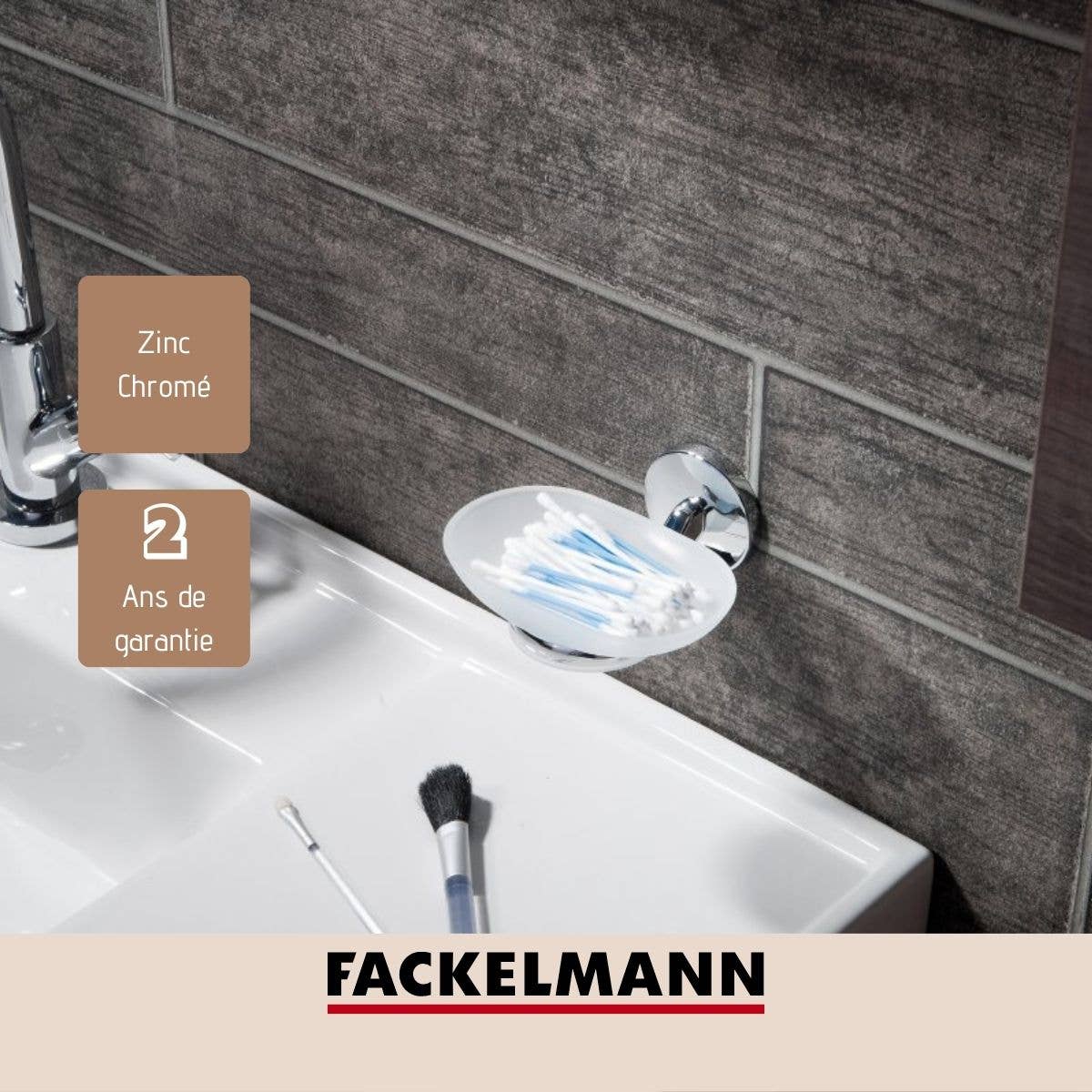 Fackelmann - Wholesale Bath Soap Dish - Fackelmann Visi glass and chrome bathroom soap dish3