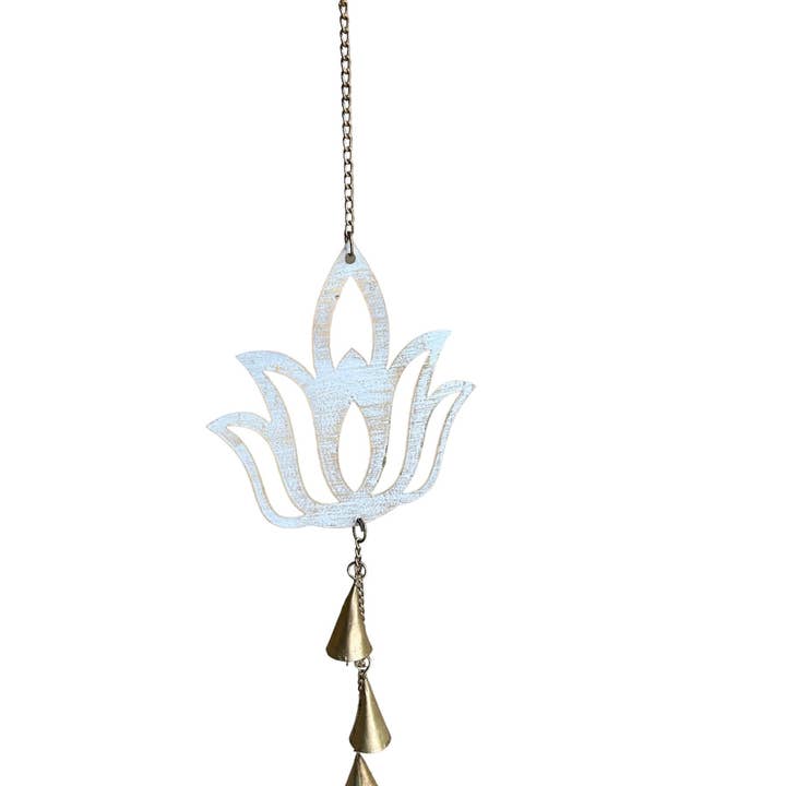 White Lotus Wind Chime for wholesale by Hopes Unlimited