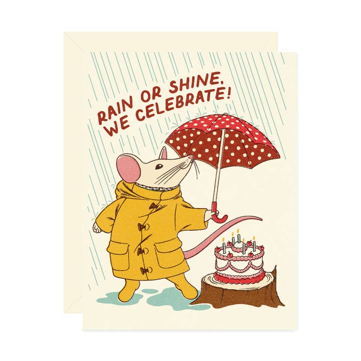 Rain or Shine Birthday Card for wholesale by Wallflower Paper & Party