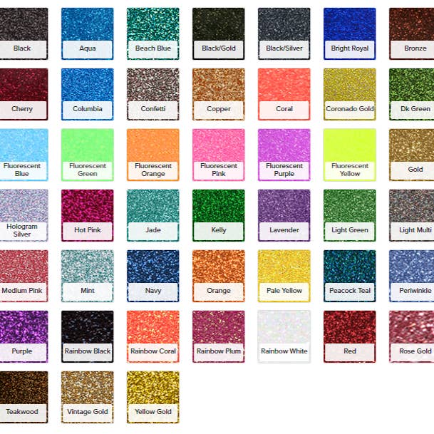 Glitter HTV for wholesale by Midwest Prints